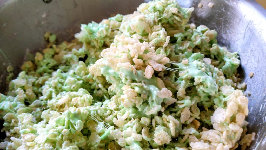pandan rice krispie treats