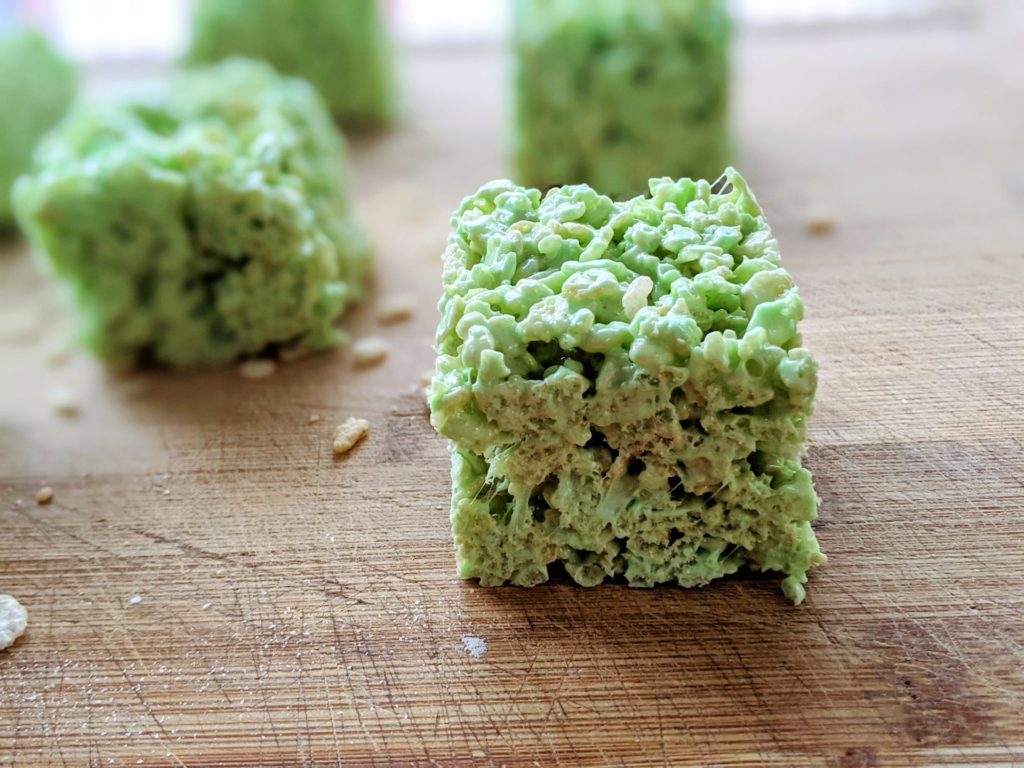 pandan rice krispie treats